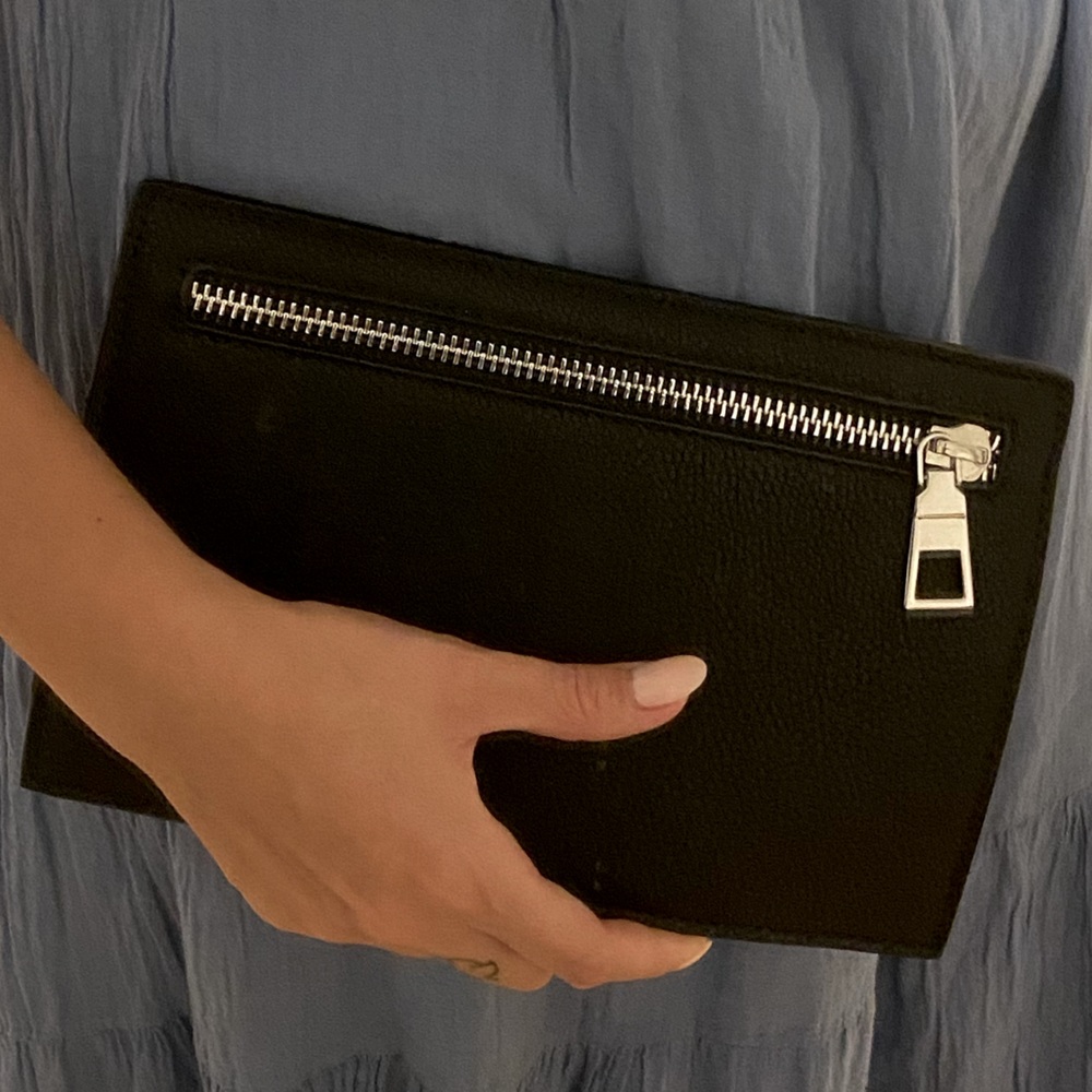 Zara/ Black Leather Clutch